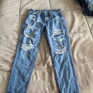 American Eagle Outfitters Light Blue Distressed Skinny Jeans